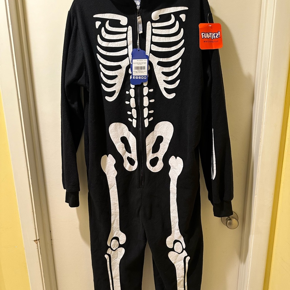 FUNZIEZ! Halloween Skeleton Slim Fit Adult Unisex